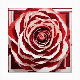 Op Art, Red roses 2 Canvas Print