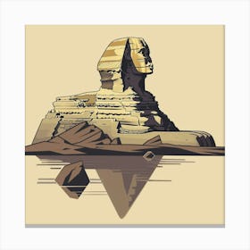 A Sphinx In Giza Minimal Illustration 1719991507 3 Canvas Print