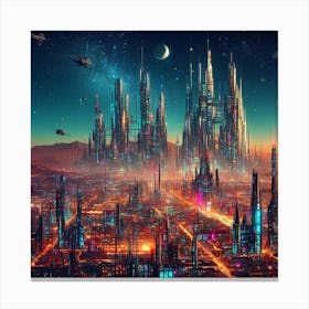 Futuristic City 71 Canvas Print