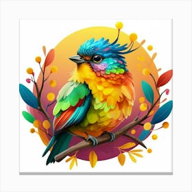 Colorful Bird 12 Canvas Print