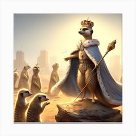 Meerkat King Canvas Print