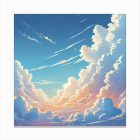 Sunny Weather With Cloud Art Print (1) Canvas Print