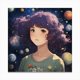 Cosmos Girl Canvas Print