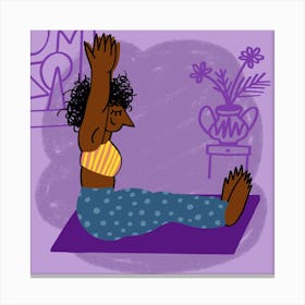 Yoga Relaxation Square Canvas Print