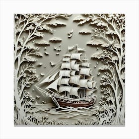 Ship In The Woods Canvas Print