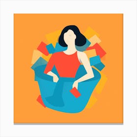 Woman Sitting In A Chair Canvas Print