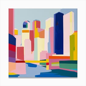 Abstract Travel Collection Boston Massachusetts 2 Canvas Print