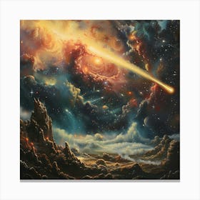 Comet To The Earth, Impressionism And Surrealism Canvas Print