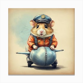 Rat On A Plane Canvas Print