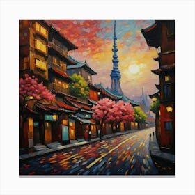Sunset in Tokyo Canvas Print