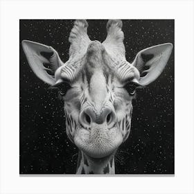 Giraffe Face Canvas Print