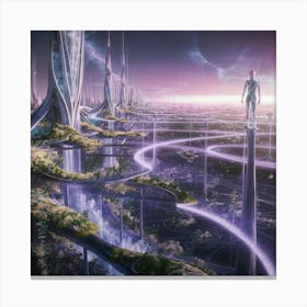 Cyber Space Canvas Print