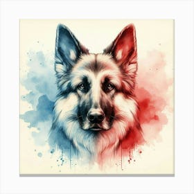 Watercolor German Shepherd 1 Canvas Print