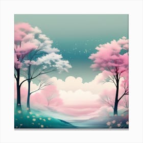 Sakura Trees 1 Canvas Print