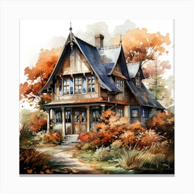 House In The Woods 1 Canvas Print