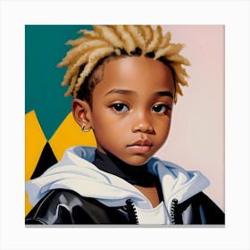 Young Boy With Dreadlocks Canvas Print