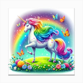 Unicorn Rainbow 1 Canvas Print