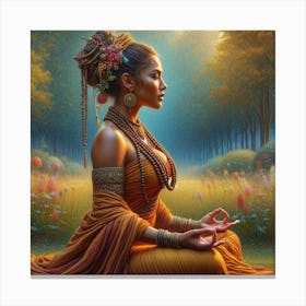 Meditating Woman 4 Canvas Print