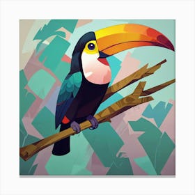 Cubism Art, Toucan 1 Canvas Print