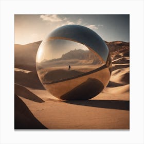 Sphere In The Desert Canvas Print