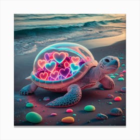 Heart Turtle Canvas Print