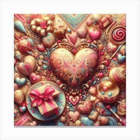 Valentine's Day, heart pattern 2 Canvas Print