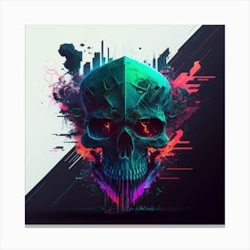 Digital Skull 1 Canvas Print