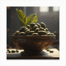 Bowl Of Green Beans 1 Canvas Print