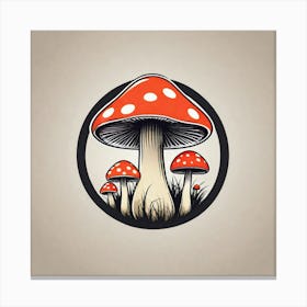 Mushroom Logo 6 Canvas Print