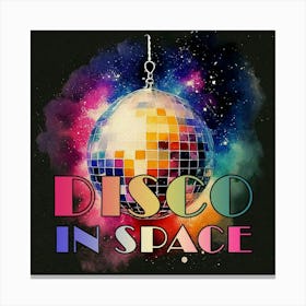 Disco In Space Canvas Print