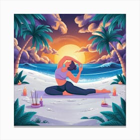 Yoga women Canvas Print