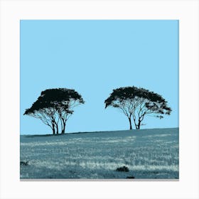 Two Trees In A Field Canvas Print