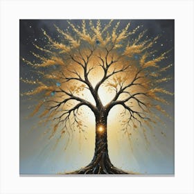 Sparkling Mother Tree Art Print 2 Canvas Print