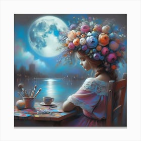 Moonlight Artist Canvas Print