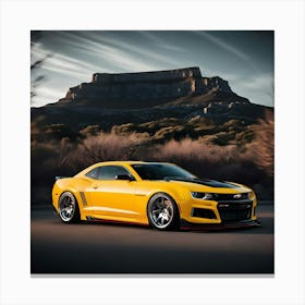 A Dramatic High Contrast Cinematic Photograph Of A Vibrant Chevrolet SS 2 Canvas Print