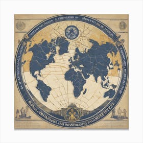 Map Of The World 2 Canvas Print