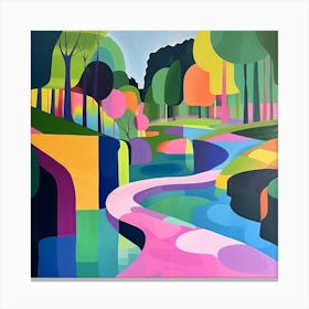 Abstract Park Collection Cheonggyecheon Park Seoul 3 Canvas Print