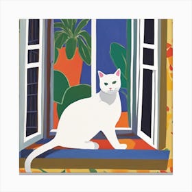 Cat In The Window 1 Canvas Print