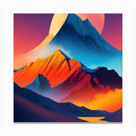 Colourful Mountain Canvas Print
