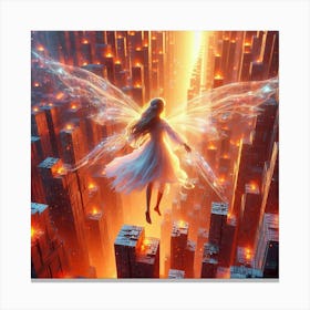 Fairy In The City Canvas Print