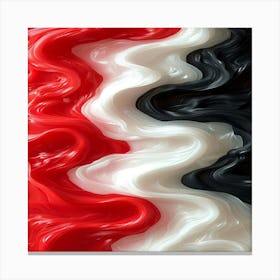 Red, White And Black Canvas Print