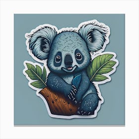 Koala Sticker 4 Canvas Print