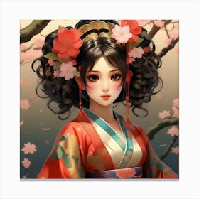 Japanese doll 2 Canvas Print