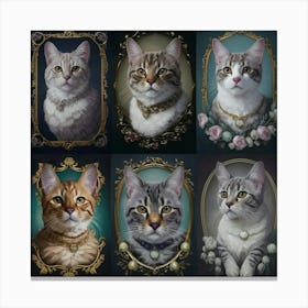 Portraits Of Cats Canvas Print
