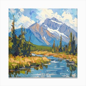 River In The Mountains Canvas Print