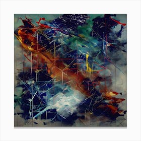 Evochative Image Embodying The Spirit Of Neo Abstract Expressionism A Vibrant Fusion Canvas Print