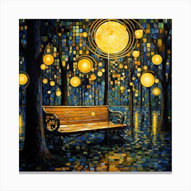 Night In The Park 1 Canvas Print