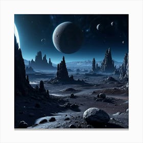 Space Landscape Canvas Print