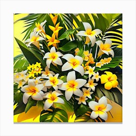 Tropical Flowers 1 Canvas Print