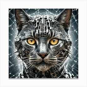 Cyber Cat Canvas Print